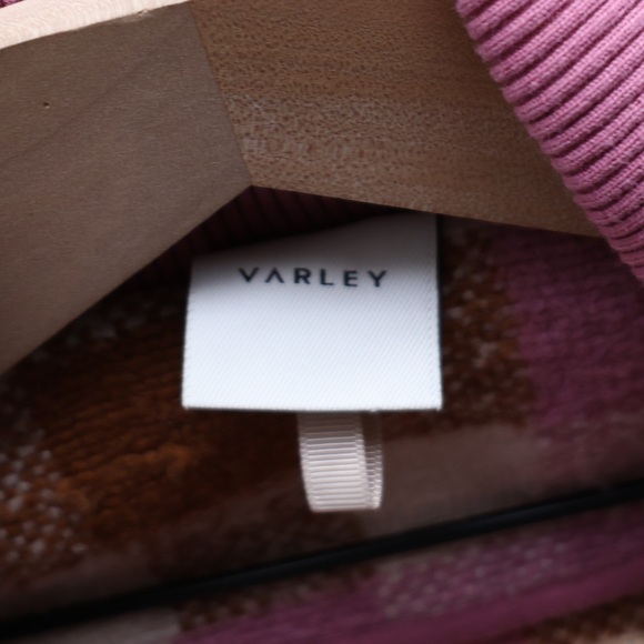 Varley Alma Jacket Caramel Midi Check Small - Picture 4 of 4
